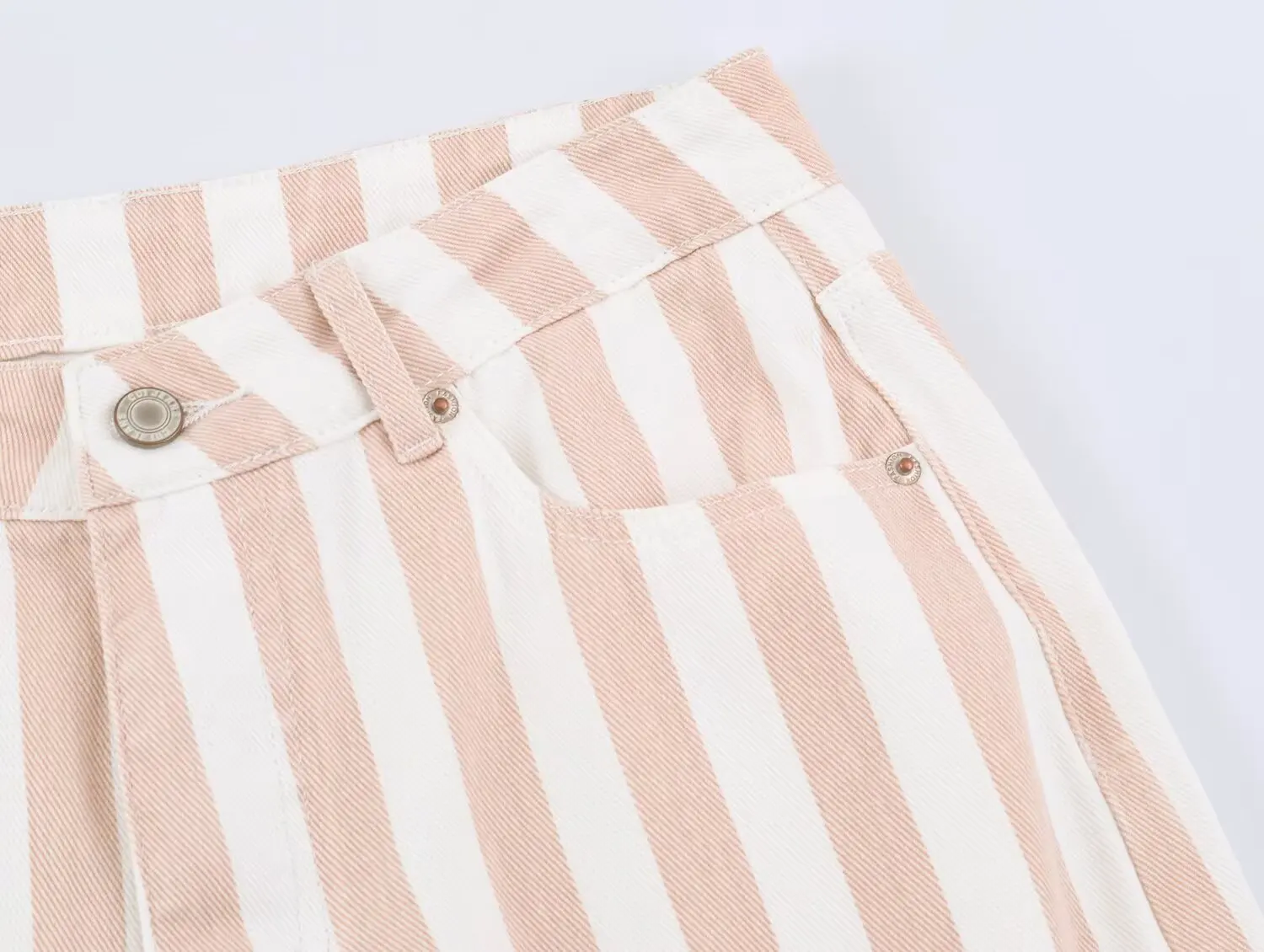 KONDALA Damen Trendige Lässige Gestreifte Jeanshose 2026 Sommer Frühherbst Mode Elegante Schicke Hose Pendler-Damenhose mit Taschen – Detail 6
