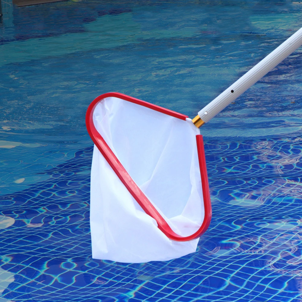 Swimming Pool Skimmer Net Garden Pond Leaf Skimmer Mesh Deep Bag with Aluminium Handle Pool Cleaning Net Mesh Pool Accessories