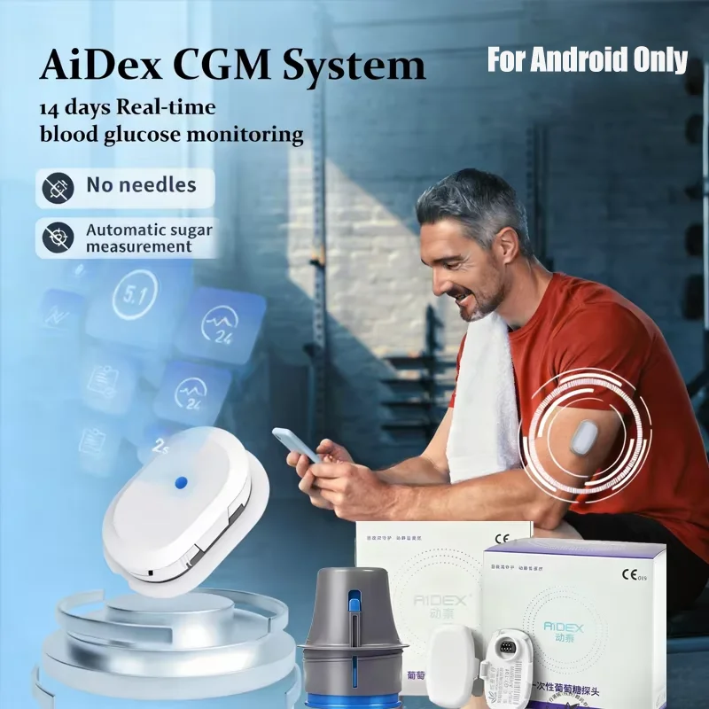 Sensore Aidex Monitoraggio In Tempo Reale Kit Misuratore Di Glucosio Nel Sangue Cgm Trasmettitore Sensore Sensore Di Glucosio Aidex Cgm