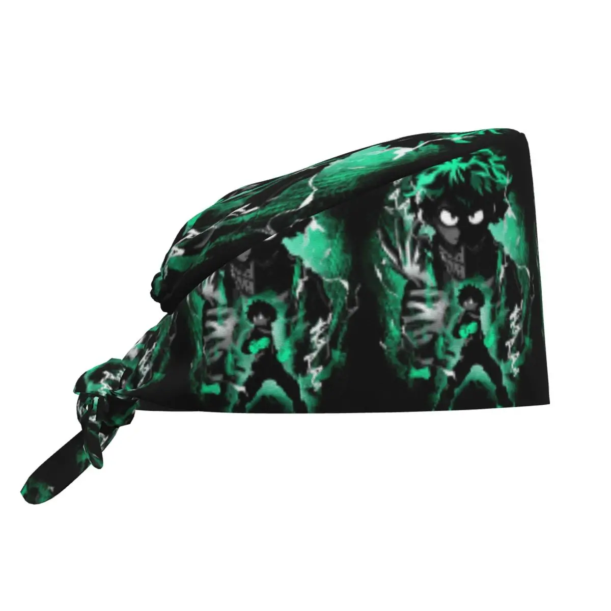 Personalisierte My Hero Academia Reinigungs- und Arbeitsmütze – Coole Anime-Grafik-Stil-OP-Haube für Herren und Damen, Deku-Motiv, für Pflegekräfte