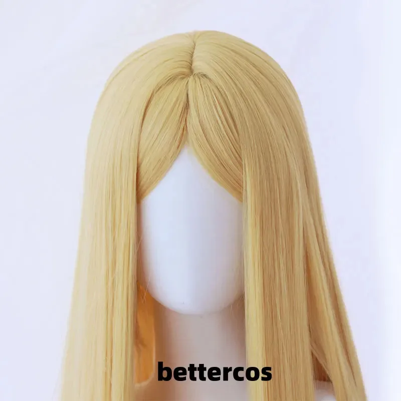 فتاة صغيرة شعر مستعار تأثيري أصفر الشعر الطويل مقاومة للحرارة شعر مستعار اصطناعي + شعر مستعار لعبة الهوية الخامس فتاة صغيرة شعر مستعار تأثيري #6