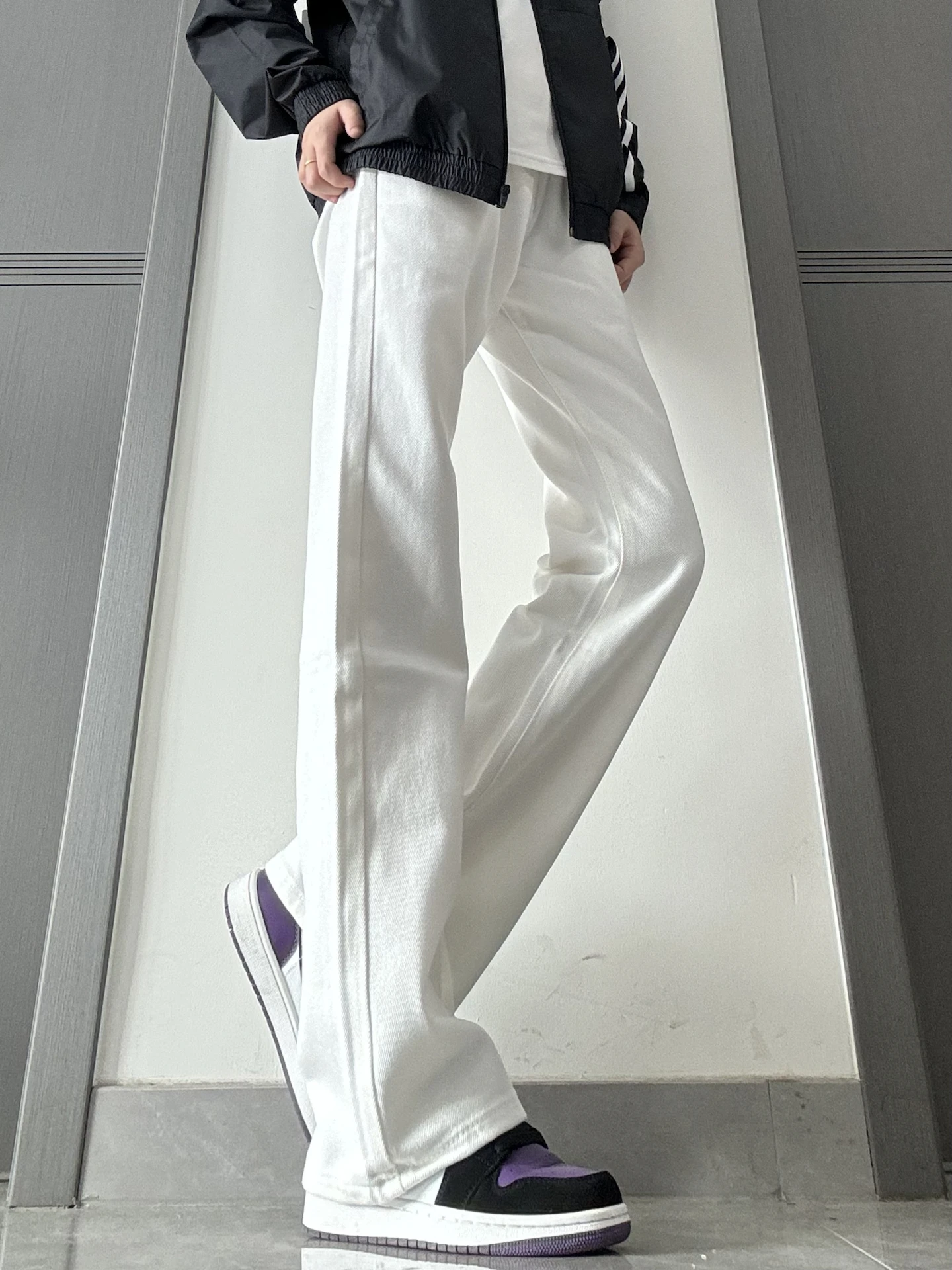 

Джинсы Cleanfit American High Street прямого кроя для мужчин, облегающие, эластичные, с изогнутым кроем, в стиле Casual Wear