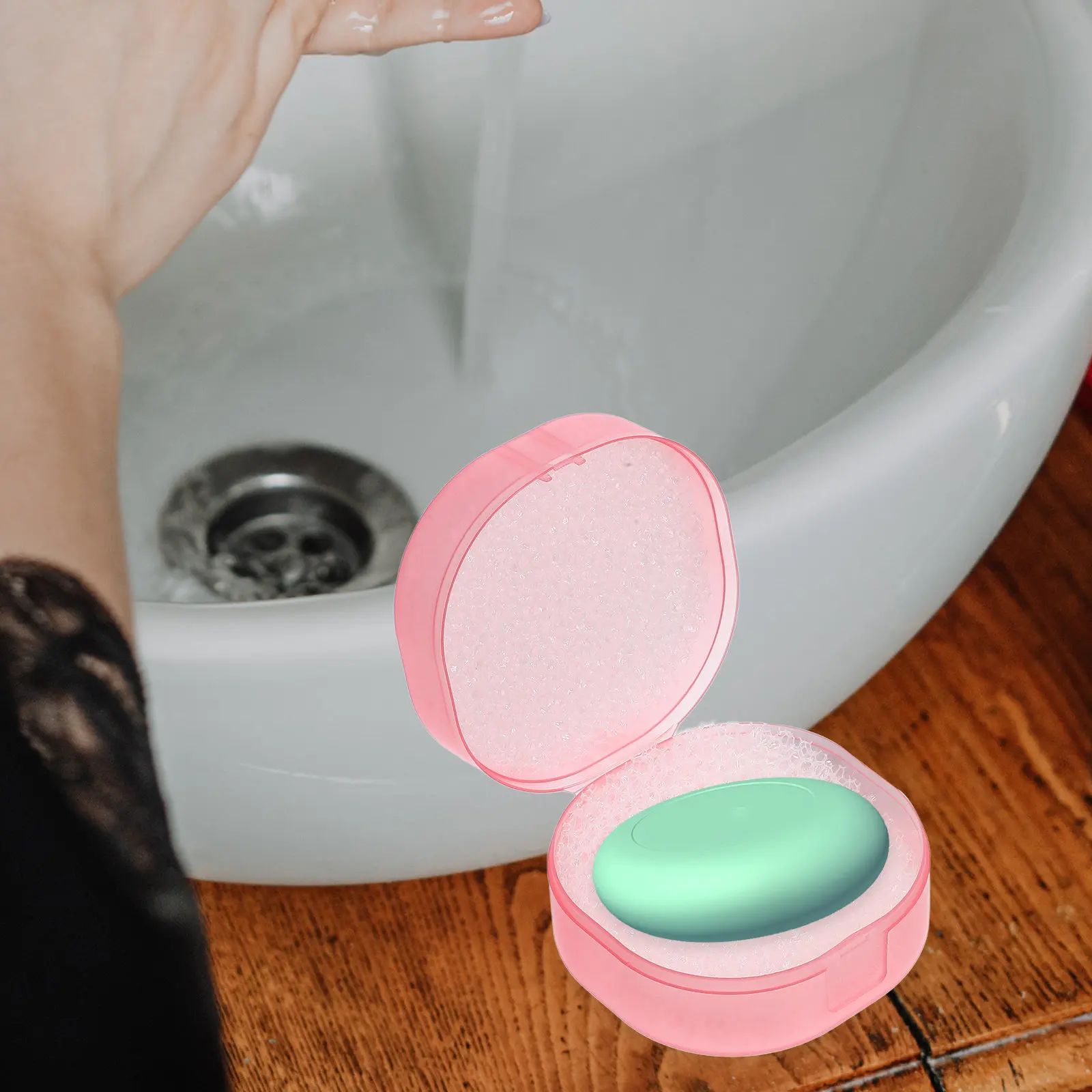 

Набор из 5 дорожных мыльниц с крышкой, герметичные, легкие, портативные, для ванной комнаты и использования на улице