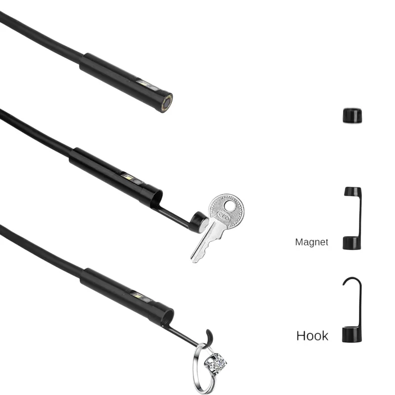 1MP 4mm FOV 80 ° كاميرا المنظار الصناعية عالية الدقة بعدسة مزدوجة لفحص خطوط الأنابيب 1 متر USB Type-C كاميرا المنظار 3 في 1 أندرويد #2