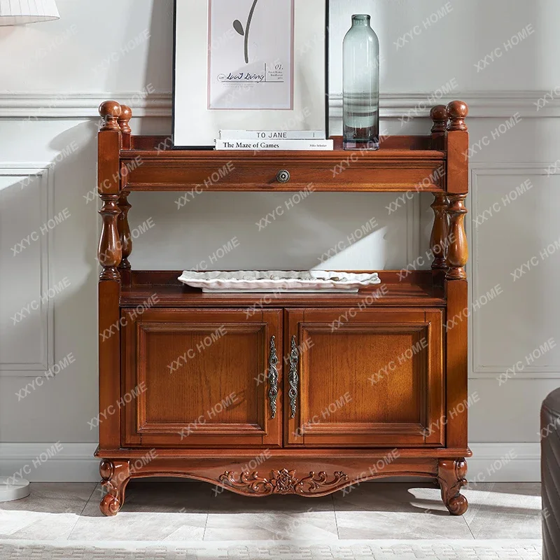 

Американская многоярусная интегрированная стеллажная система из массива дерева от пола до потолка для хранения вещей.