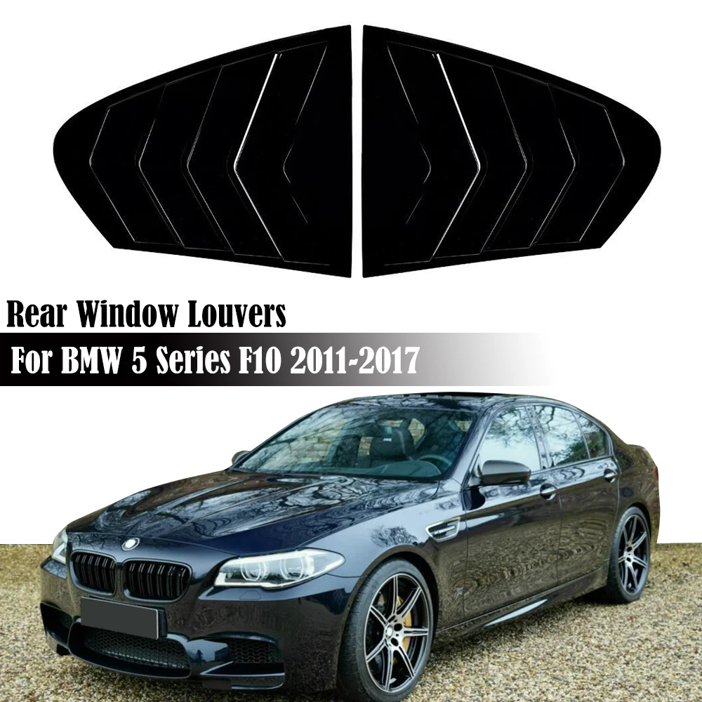 

Rear Side Window Louvers Cover Air Vents Windshield For BMW 5 Series F10 525i 530i 2011-2017 Louvers Shutters Blinds Trim Cover