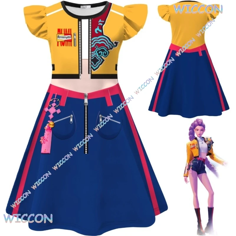 KpopDe MonHunter Mira Zoe Rumi Cosplay Costume Stage Outfit Anime Dance Performance Uniform Korean Idol Inspired Role Play Dress