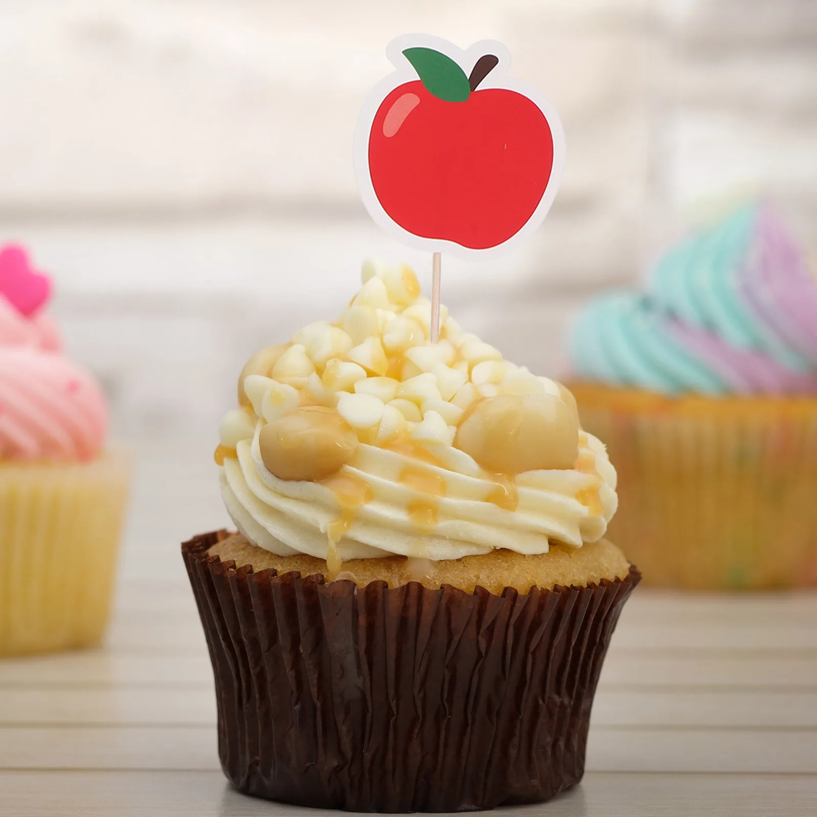 

36Pcs Back to School Cake Topper Stylish Cupcake Picks for School Season Party Cake Decor and Dessert Decoration