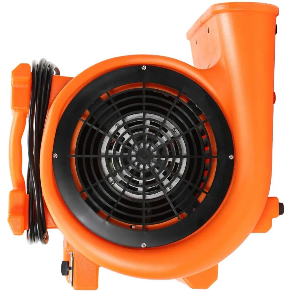 مجفف سجاد محرك الهواء 3 سرعات 1 حصان مروحة أرضية صناعية - مروحة تجفيف السجاد باللون البرتقالي القابلة للتكديس منفاخ الأرضية #4
