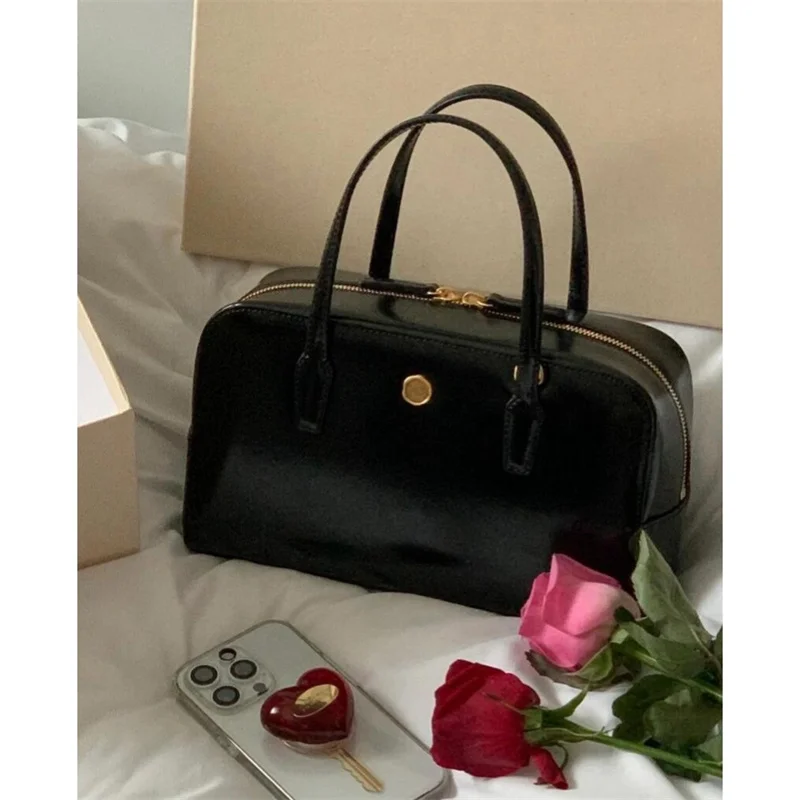 

Bla High-Quali Large Capaci Commuter oulder Crossbody Bag Sli Trendy Handbag Casual Simplici Decorated S