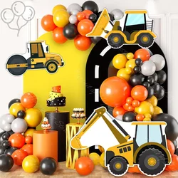 Construction Cutout Backdrop Shape 12/18/36Inch Engineering Car Mosaic Board for Birthday Baby Shower Wedding Party Decoration