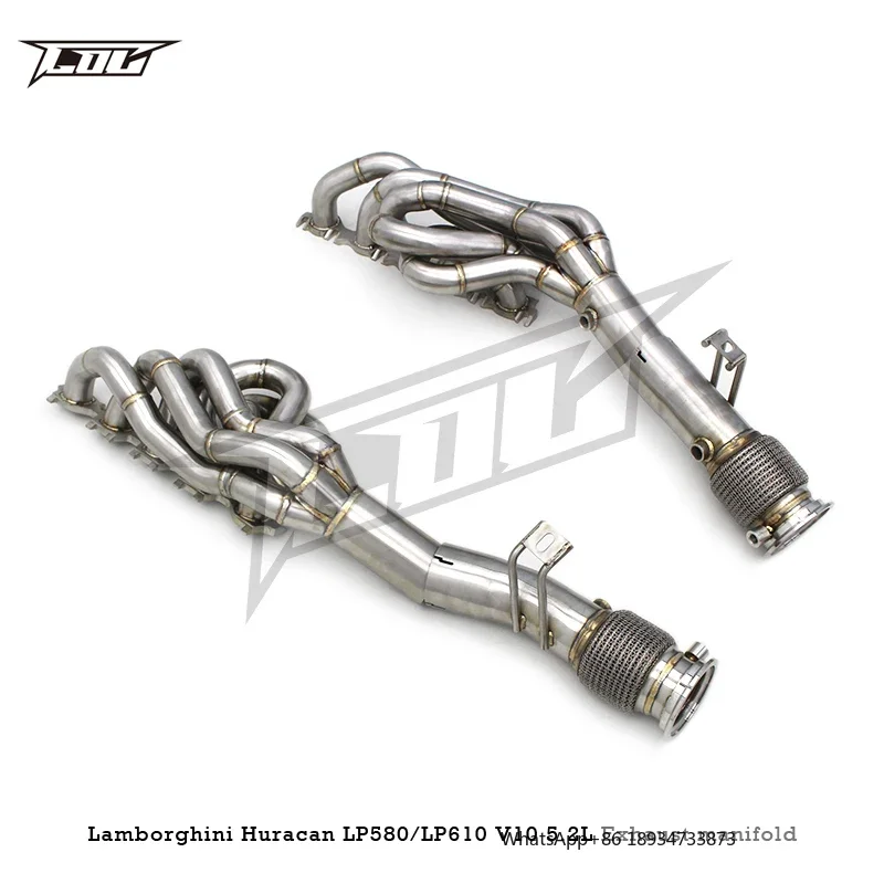 Exhaust manifold For Lamborghini Huracan 5.2 LP580-2 LP610-4 2014- Stainless Steel Exhaust Downpipe Exhaust Pipe