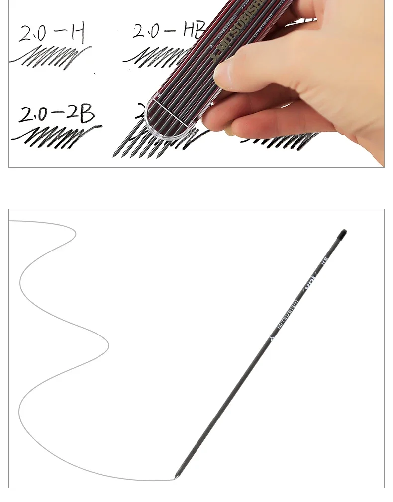 Japan UNI Engineering Druckbleistiftminen 2,0 mm, universeller Anspitzer DPS-600, für Zeichnen, Entwerfen und Design – Detail 12