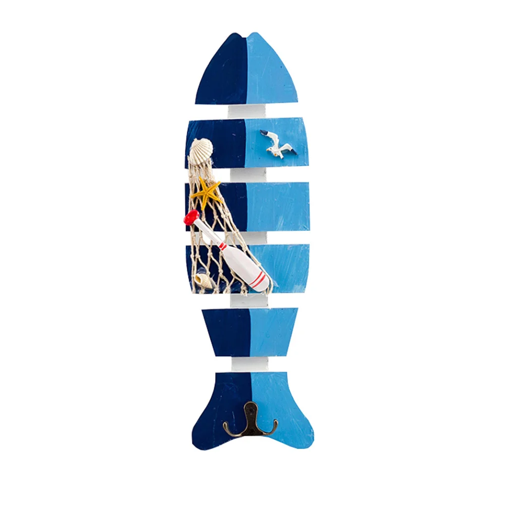 

Mediterranean Fish Wall-mounted Hooks Clothing Hat Storage Hooks Decorative Home Organizer Beach Themed Coats Keychains