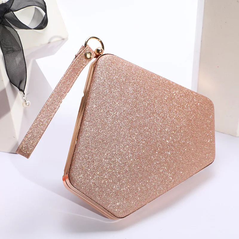 

New fashion dinner bag, ladies' trendy shoulder bag, reflective sequins, party, wedding reception, cosmetic bag.