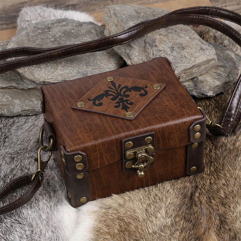 Sac de taille de bouteille d'alchimie médiévale, bouteille de Potion de guérisseur, boîte en cuir PU, accessoires de Cosplay, Costumes gothiques rétro, pochette de taille de ceinture