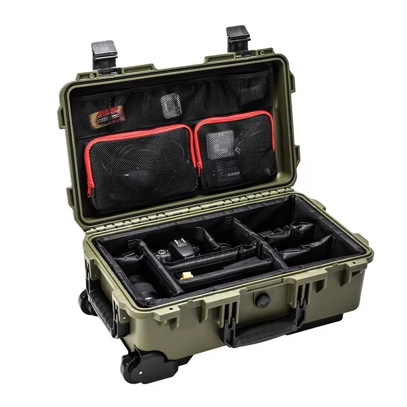 Aangepaste Plastic Flightcase 212x Schokbestendige Waterdichte Hardshell Cameralensbeschermhoes, Gewatteerd Schot