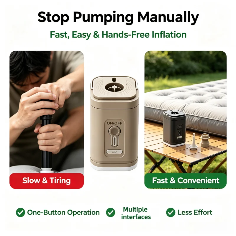 Rechargeable Air Pump Inflator - đánh giá và giá Outdoor Inflatable Camping Tent With Air Pump