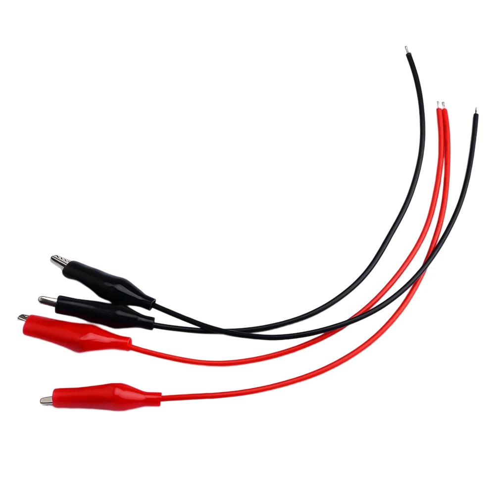 20cm Alligator Clips Single Head Clips Crocodile Cable Alligator Jumper Wire Test Leads Alligator Clips Red Black Color