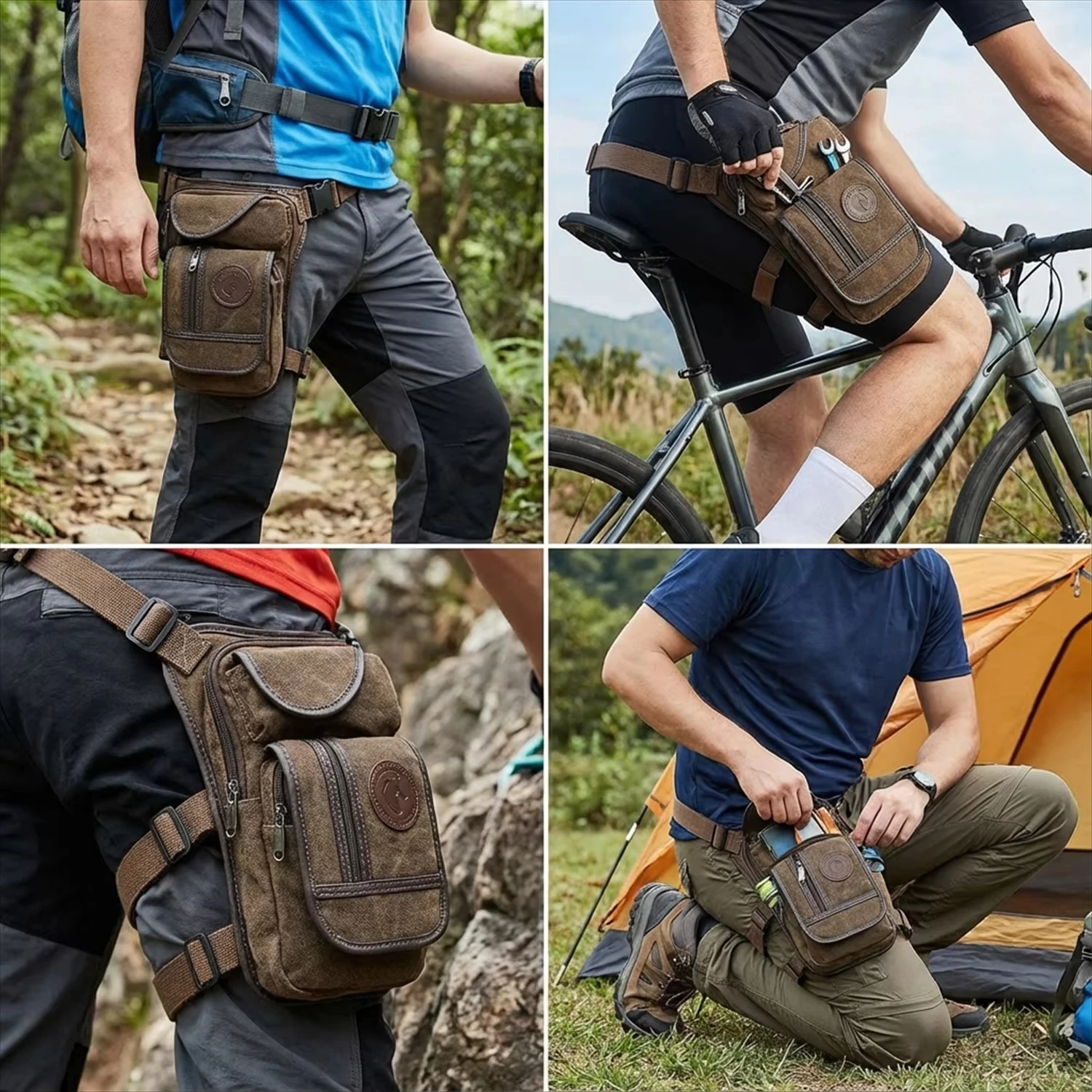 Canvas Drop Leg Bag Outdoor Wa - đánh giá và giá Motorcycle Leg Bag Drop Thigh Pouch