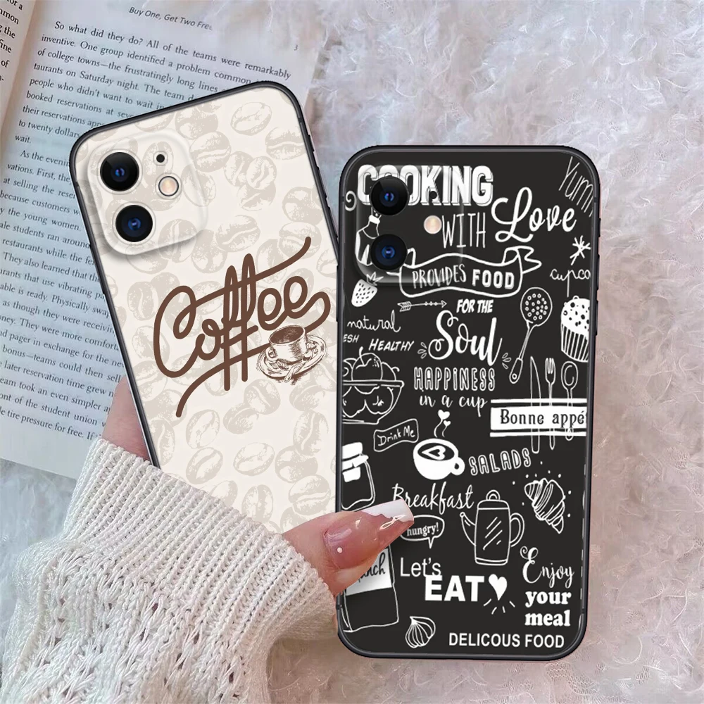 coffee cartoon Soft Silicone Case for Samsung A71 A72 A73 A81 A82 A91 S20 Fe Lite S21 S22 S23 S30 Ultra