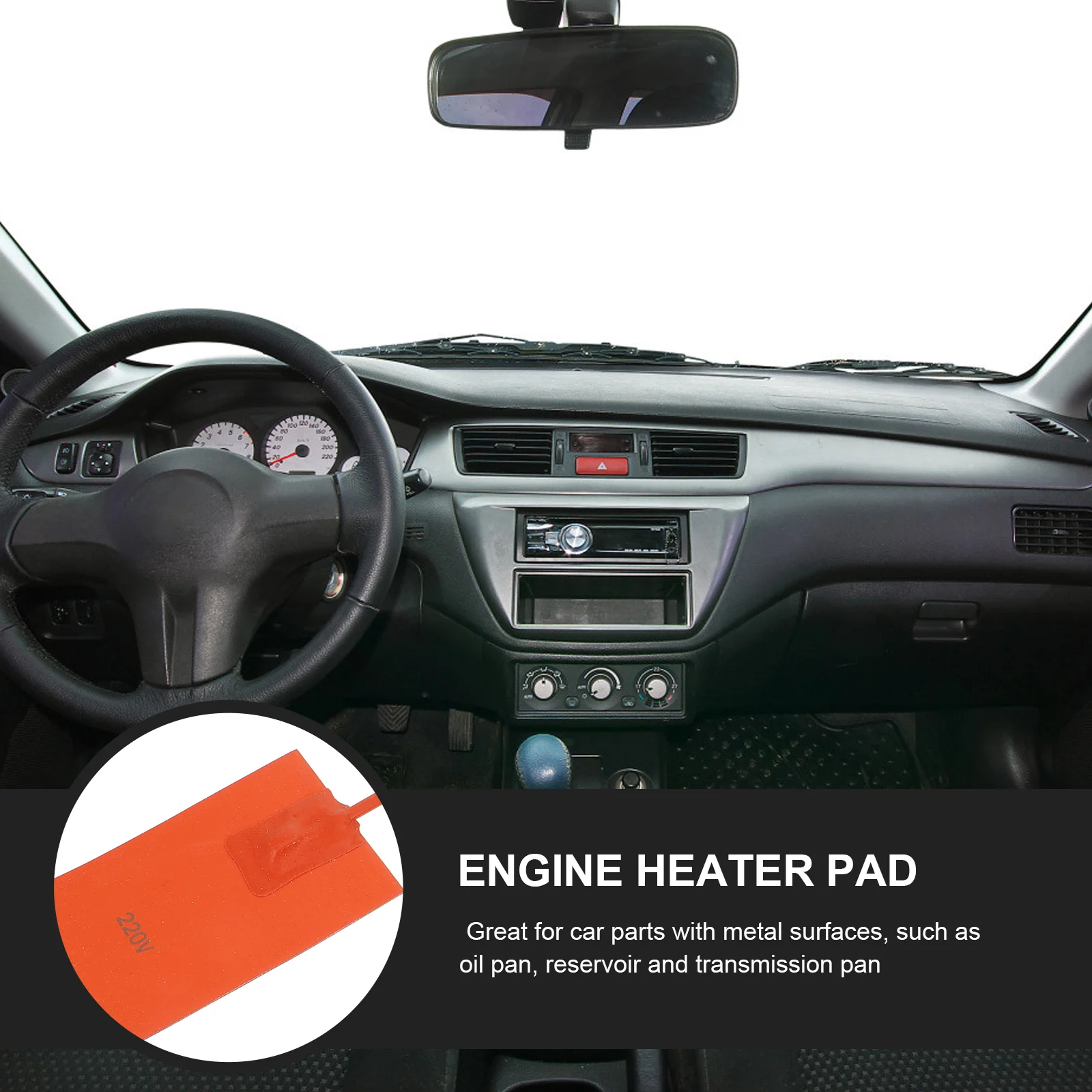 Heater Oil Pan Engine Block Pad Heating Pads Hydraulic Fluid Reservoir Lubricant Self-adhesive