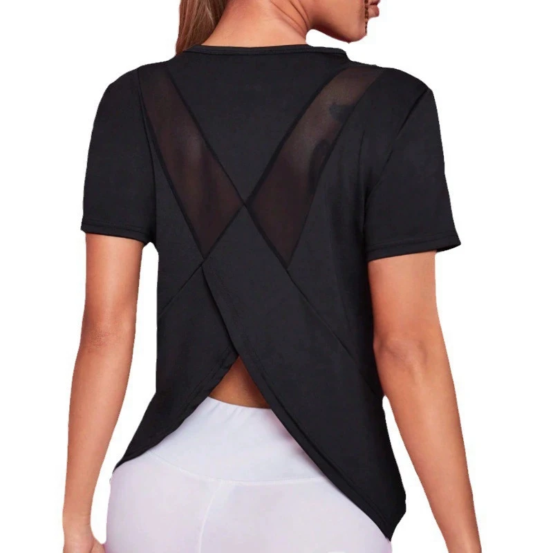 

Women Seamless Yoga T-Shirt Fitness Crop Top Workout Gym Training Shirts Athletic Short Sleeve Yoga T-shirts Sportswear