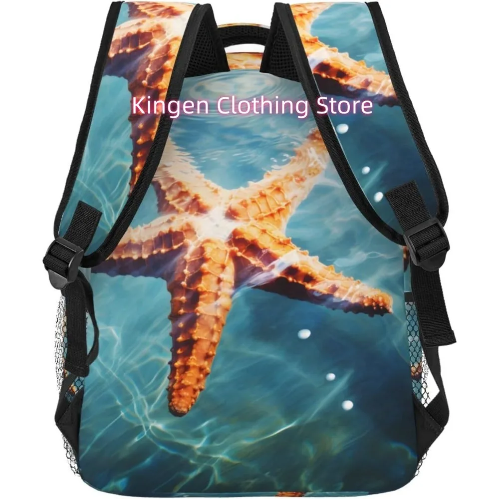 ซัมเมอร์โอเชียนปลาดาวกระเป๋าเป้สะพายหลังแล็ปท็อปน้ำหนักเบากระเป๋าเดินทางอเนกประสงค์น้ำหนักเบากระเป๋าเป้สะพายหลังลำลองกระเป๋าเป้สะพายหลังวิทยาลัยสำหรับทุกเพศสำหรับฉัน
