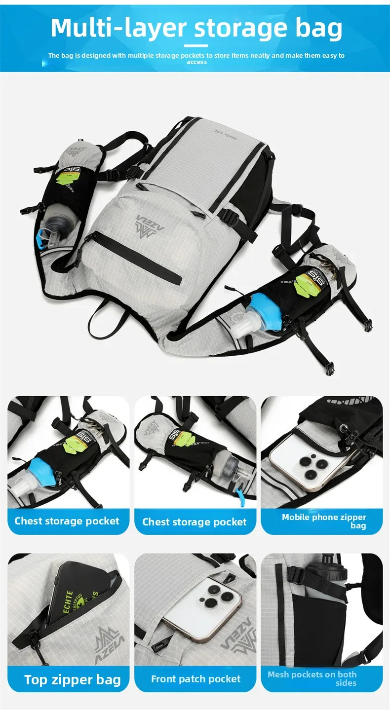 15L Ultraleichter Wanderrucksack Wasserdichter Outdoor-Sport-Reiserucksack für Männer Frauen Camping Klettern Radfahren Tasche – Detail 15