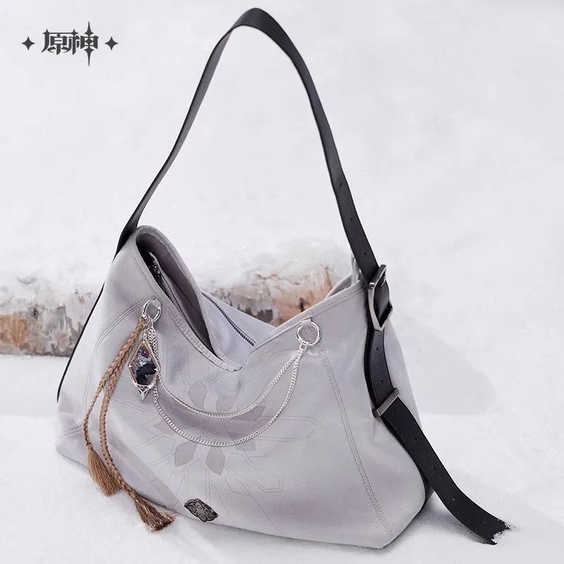 miHoYo Official Game Genshin Impact Frost Scar Flame Series Crossbody Bag Handbag Shoulder Bag PU Briefcase Cosplay Xmas Gifts