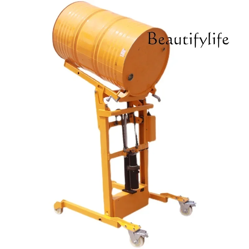 Electric hydraulic oil drum unloading truck Rising unloading truck