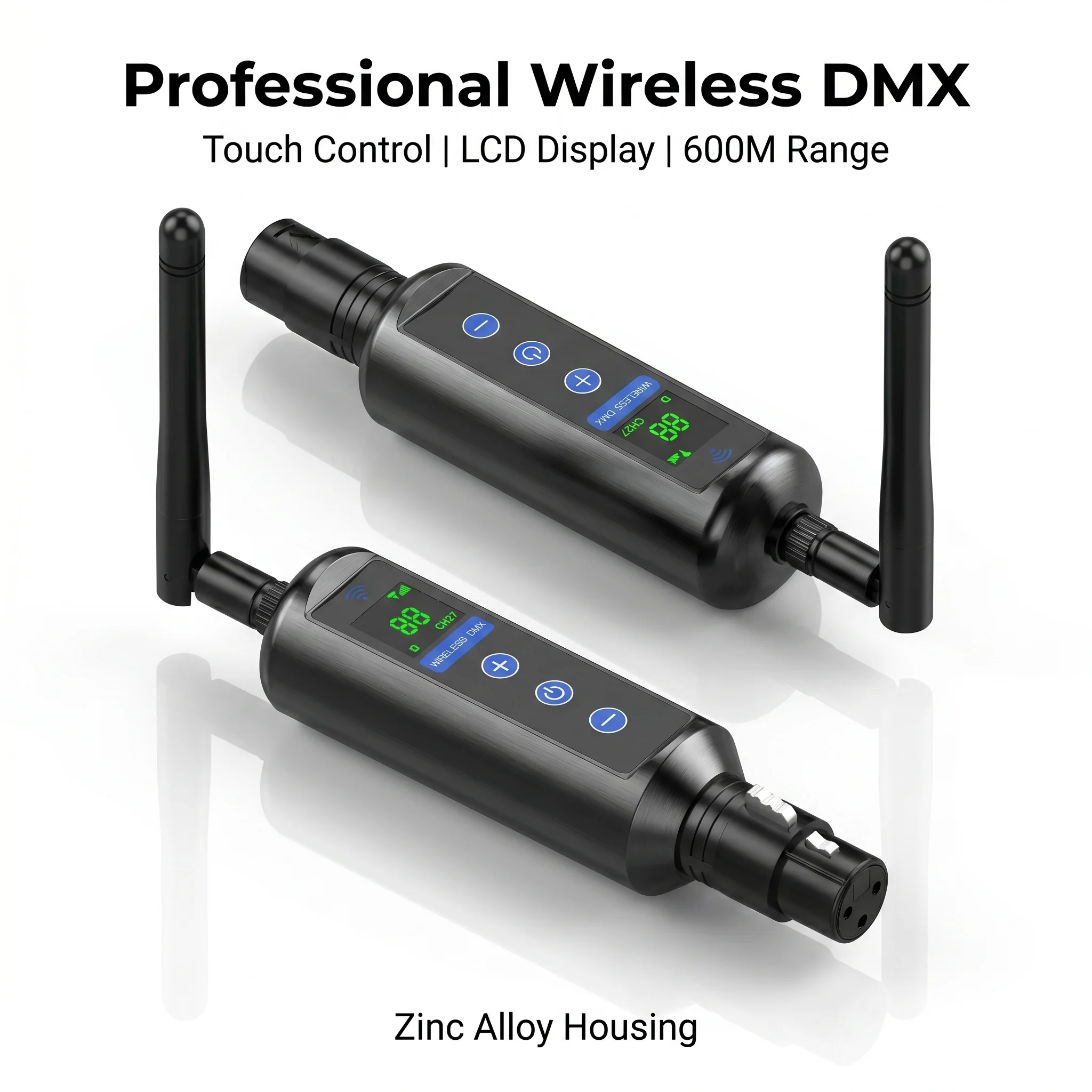 YXE 2026 NEW DMX512 2.4G Super Wireless Transmitter ＆Receivers Set OLED Display for Stage Par Moving Head Disco Light