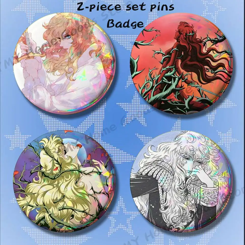 Comics  Lady Oscar The Rose of Versailles 2-piece set Free Mix Backpack Clothes Jewelry Accessories Round Badge Collection Gifts