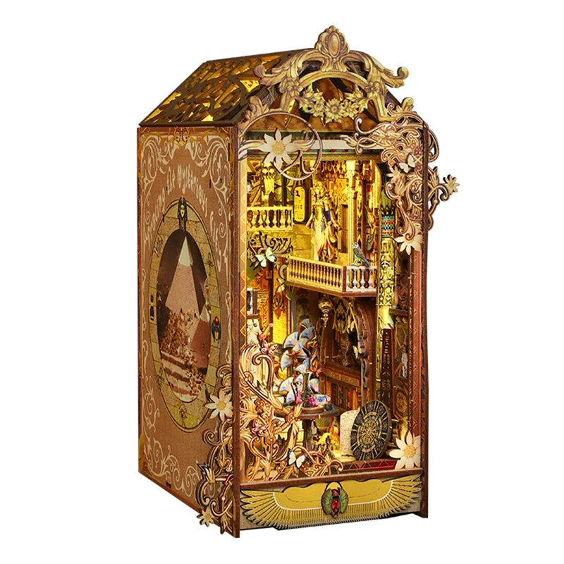 

Highly Recommended DIY Book Nook Kit, Fantasy 3D Wooden Bookend For Bookshelf Decor, With Light Model Kits For Adults