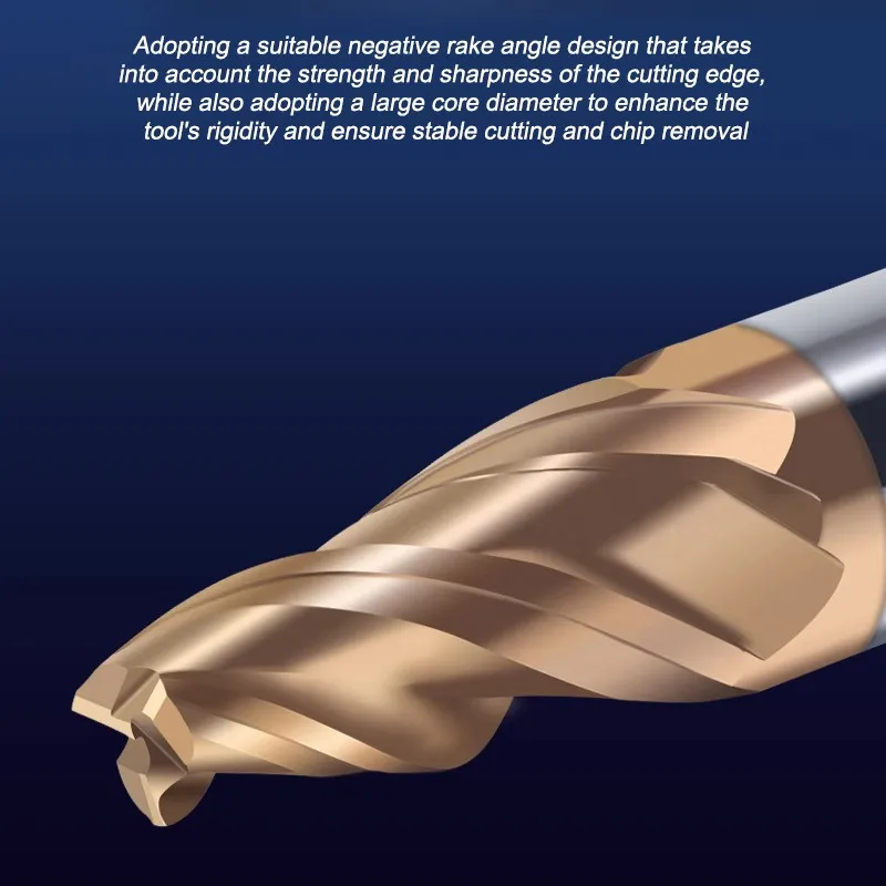 Imagem -03 - Azzkor Tungstênio Aço Carbide Taper End Mill Slope Fresador 3-flute Taper Ferramentas de Usinagem Cnc Hrc55 60