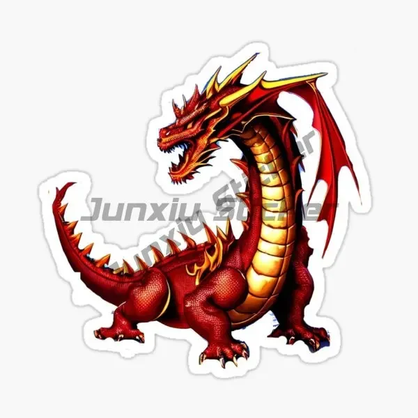 Cartoon Cool Fire Wings Dragon Varied Stickers Pack for Kids Travel Luggage Notebook Decals