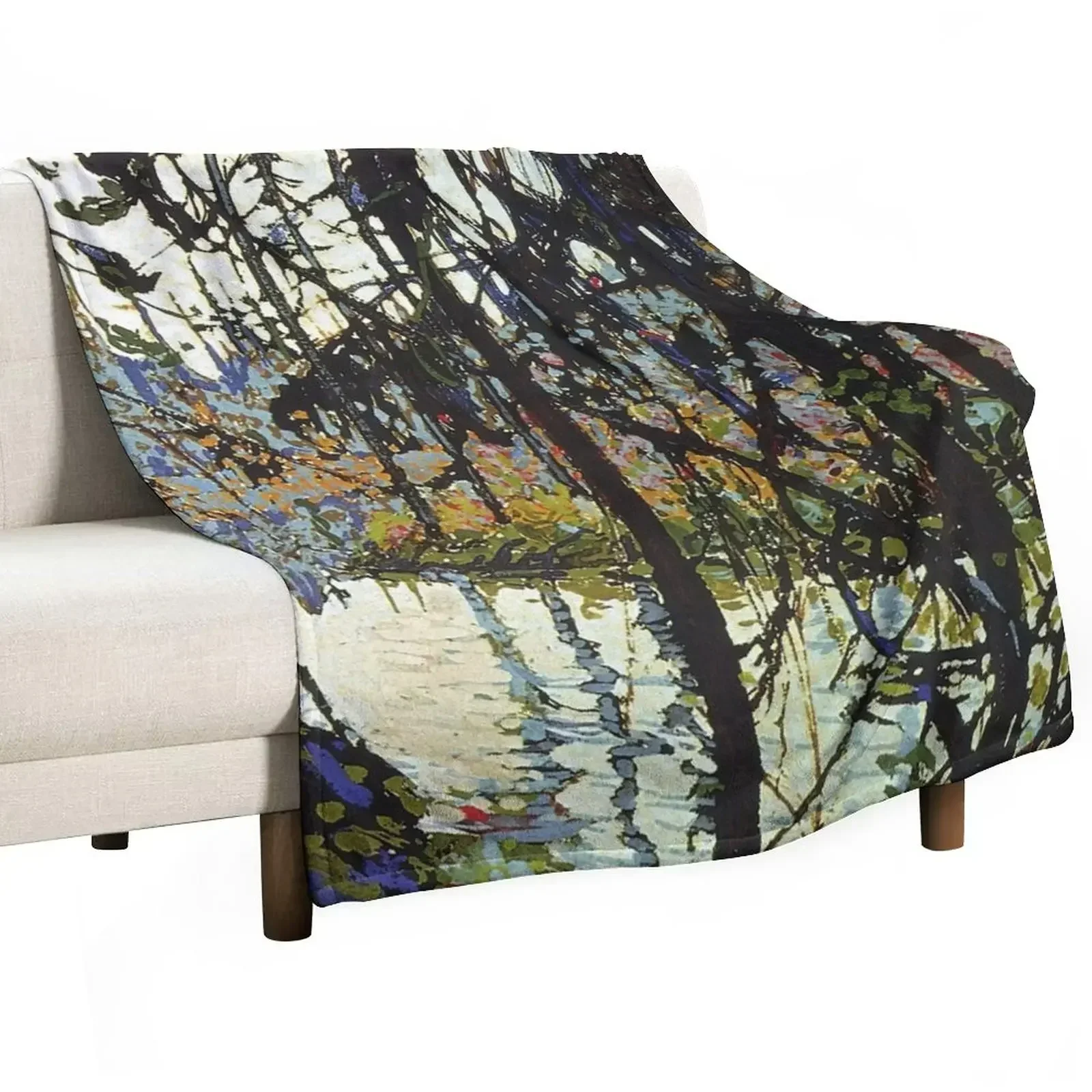 

Tom Thomson - Northern River Throw Blanket Luxury Throw Sofa Throw blankets ands Summer Blankets