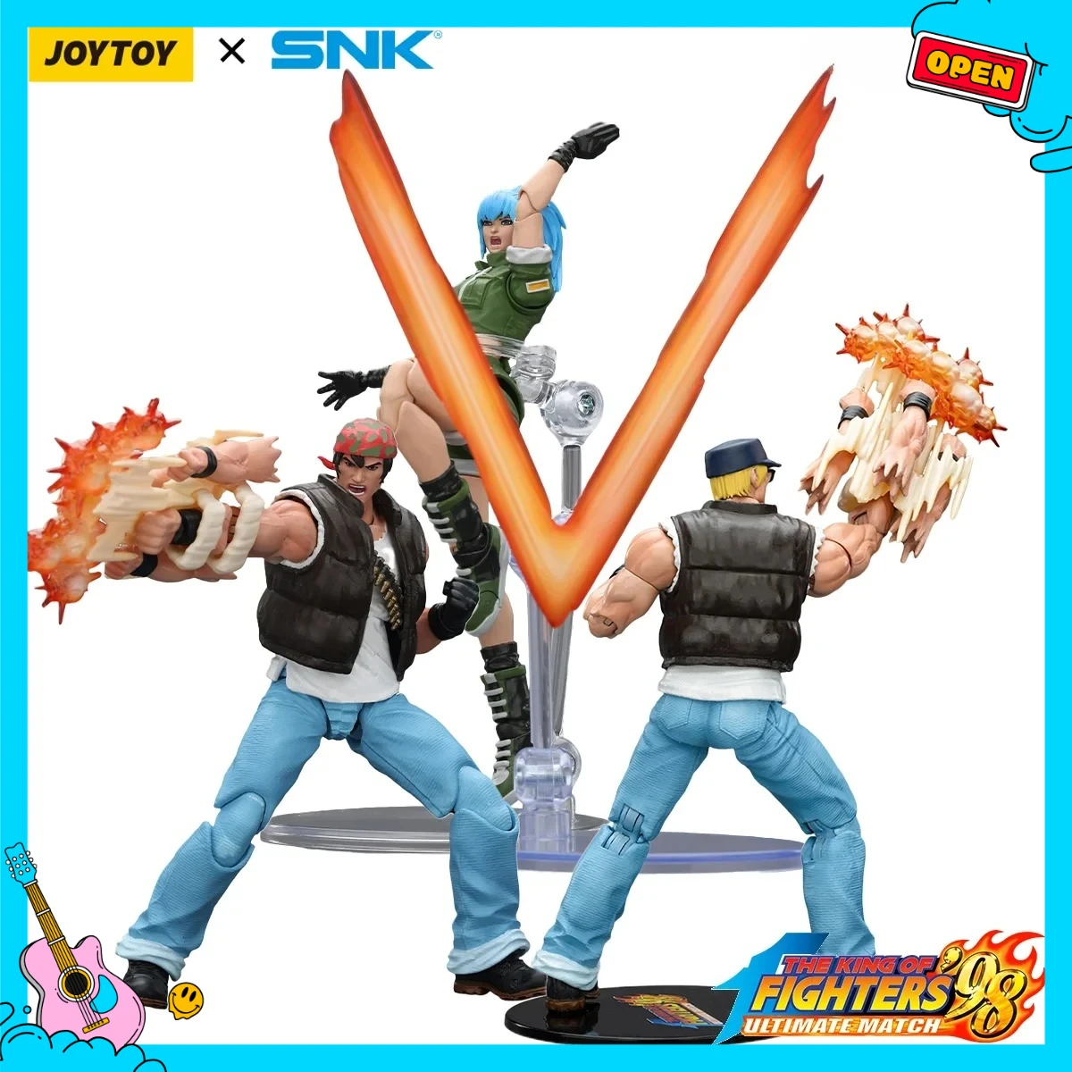 

JOYTOY SNK 1/18 Action Figures KOF'98UM Ikari Warriors Team 3PCS Anime Military Action Collectible Model Assemble Anime Series