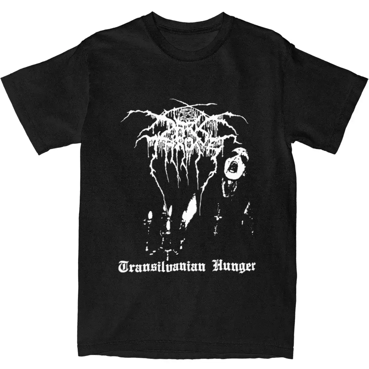 Men Women Black Metal Band Darkthrone Shirts Apparel Funny Cotton Transilvanian Hunger T Shirts Top Tee Clothes Adult