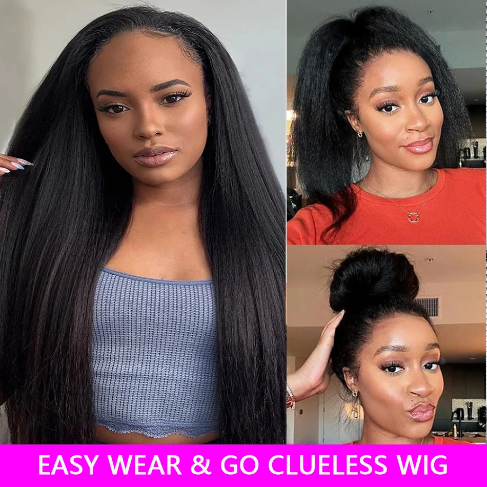 كامل آلة صنع نصف الباروكات لون طبيعي غريب مستقيم 250% الكثافة باروكة من شعر طبيعي جاهزة للارتداء لا الدانتيل نصف شعر مستعار للنساء