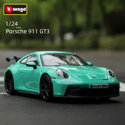 Bburago 1:24 포르쉐 911 GT3 합금 럭셔리 차량, 다이캐스트 스포츠카 모델 컬렉션 선물, 다이 캐스트 장난감 취미 Voiture