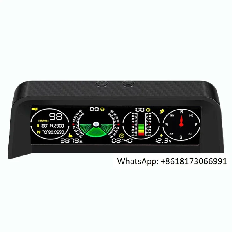 Vehicle mounted universal HUD head up speed altitude meter compass off-road slope tire pressure monitoring