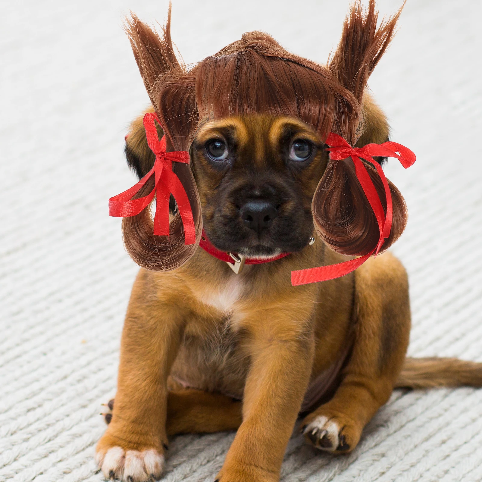 

Dog Nylon Fiber Durable Comfortable Lightweight Pet Curls Headpiece Fashion Party Cosplay Decoration Dog