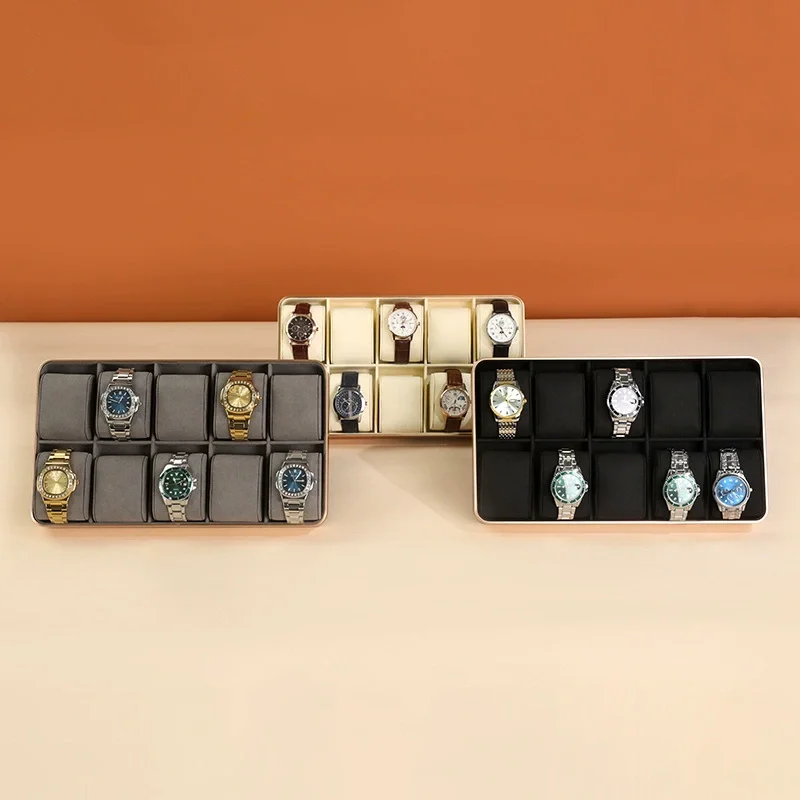 

Высококачественный лоток для часов в металлическом каркасе, счетчик прямой трансляции, реквизит для наручных часов, элегантная подставка для часов для витрины продукта