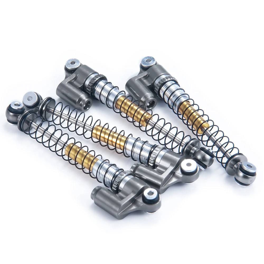MIBIDAO 4Pcs 48mm Metal Shock Absorber Damper for Axial SCX24 Deadbolt Chevrolet Wrangler Gladiator Bronco 1/24 RC Car Model