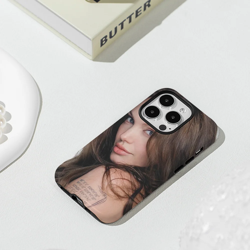 Angelinas Girl Actor J-Jolie Phone Case Film Shell For IPhone 16 15 14 13 12 11 Pro Max Plus