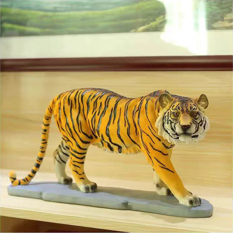 HOT SALE 44CM large TOP COOL ART HOME OFFICE Living room BAR art 3D wild animal tiger FENG SHUI Ornament art statue decorative