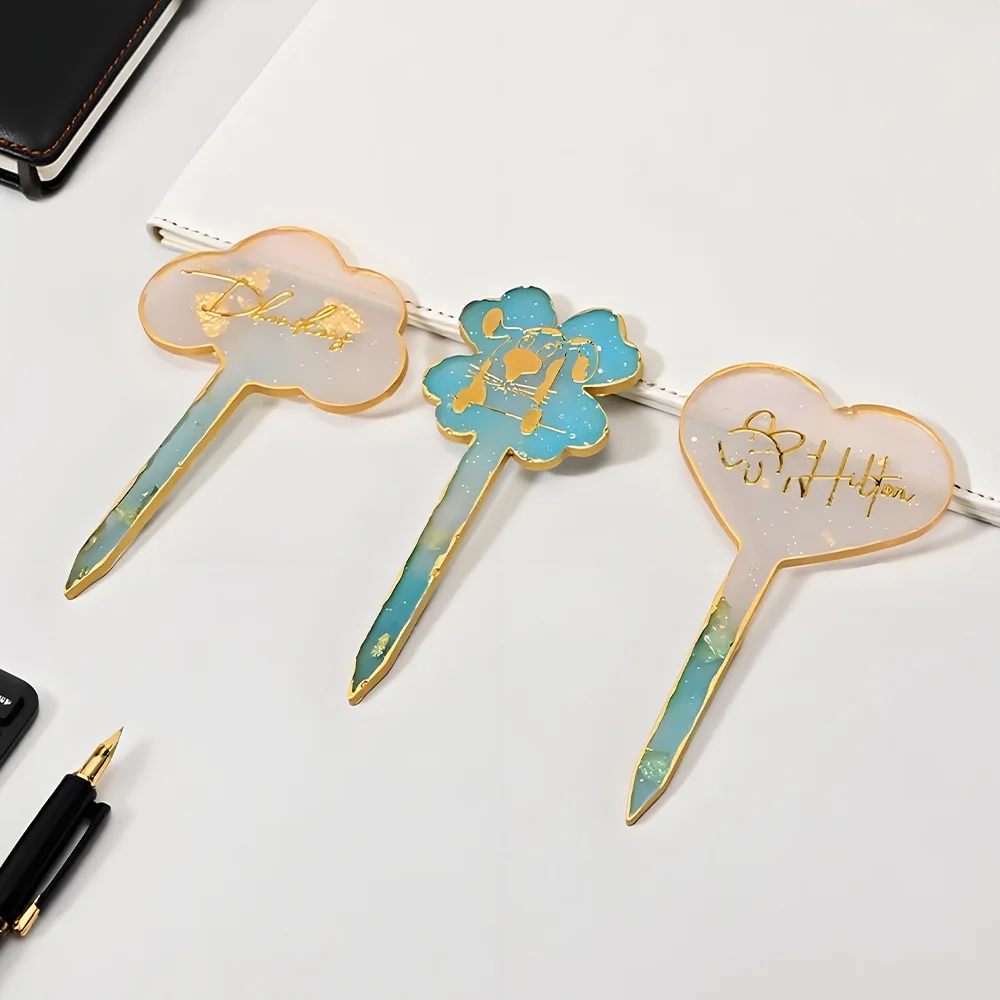 DIY Creative Plants Tags Epoxy Silicone Molds Butterfly Cloud Shaped Bookmarks Pendant Jewelry Silicone Molds For Resin Making