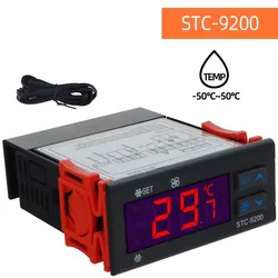 Digital Temperature Controller STC-9200 Two Relay Output Thermostat Regulator With Refrigeration Defrost Fan Alarm Function