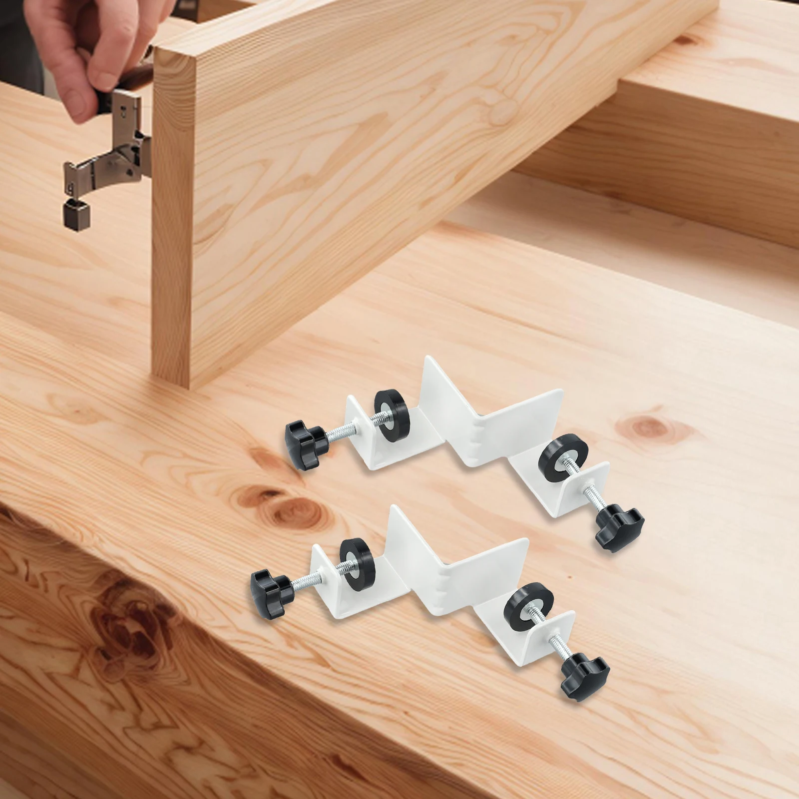 

Auxiliary Fixer Right Angle Clamp For Crafts For Wood Splicing Wood Assembly Tool Double Clamp Fixation Multi-Functional Tool